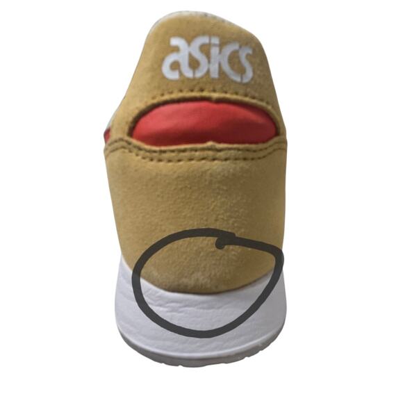 ASICS Mens Lyte Classic Sneakers Shoes Vanilla/Red Clay SZ 11 Suede Running - Picture 10 of 12